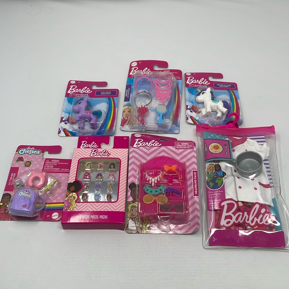 Barbie Outfits Accessories Travel Packs Mattel Toys Jewelry Toy Bundle x7